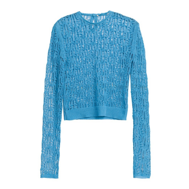 Pointelle Stitch Knit Top