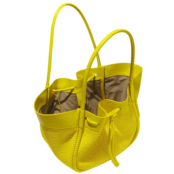 Raffia Ruched Tote
