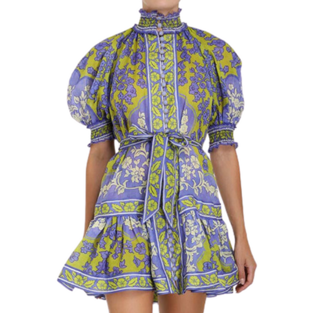 Raie Lantern Mini Dress
