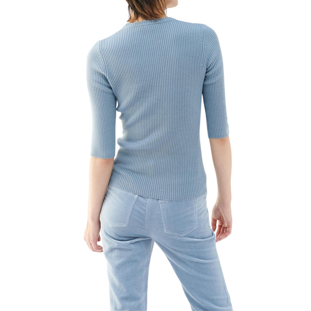 Rib Knit SS Sweater