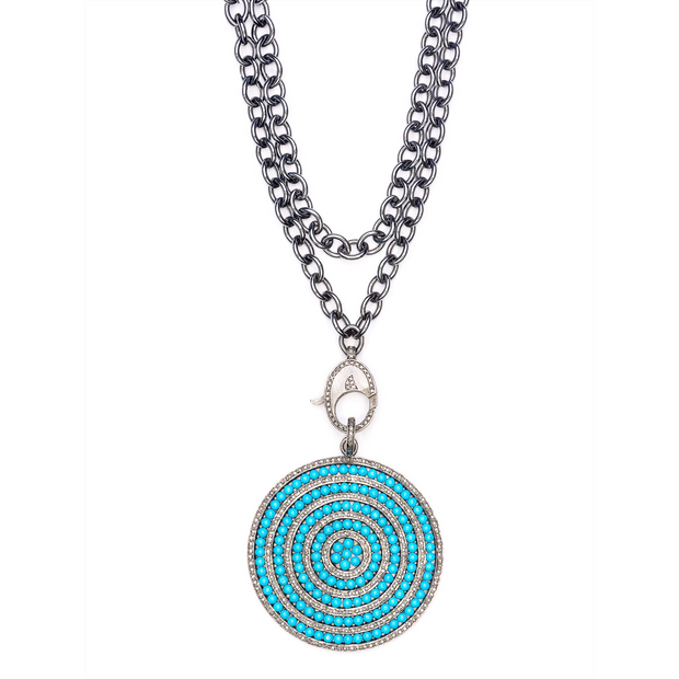 Turquoise 'Chakra' Pendant Necklace
