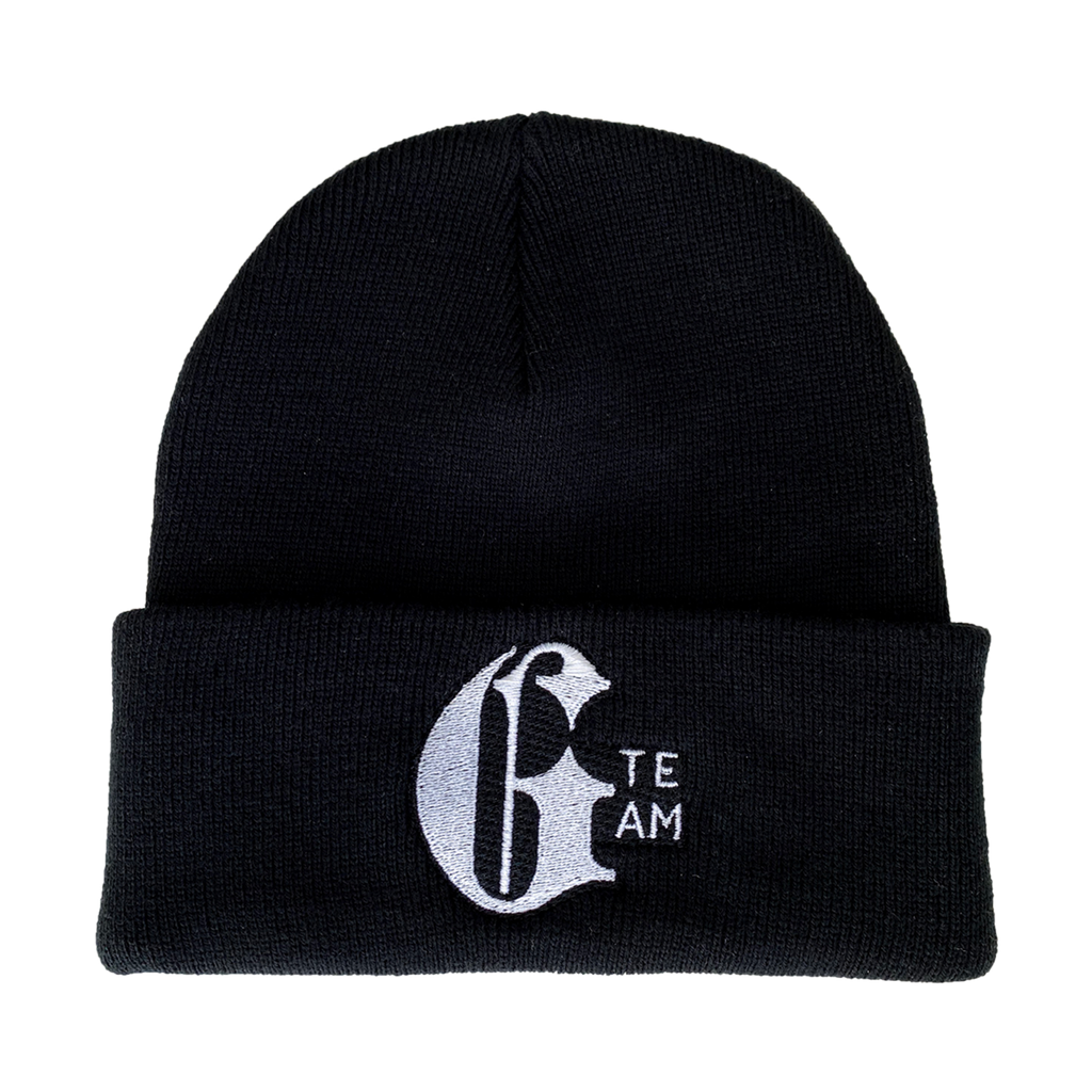 R13 Black Logo Skully Beanie