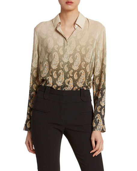 Chica Ombre Paisley Silk Blouse