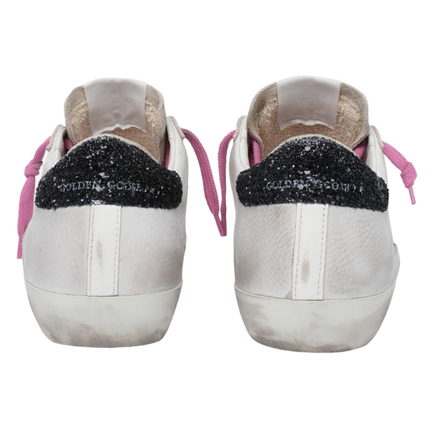 White Python Superstar w/ Pink Laces