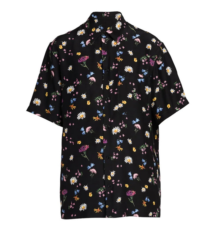 Disty Floral SS Button Up Blouse