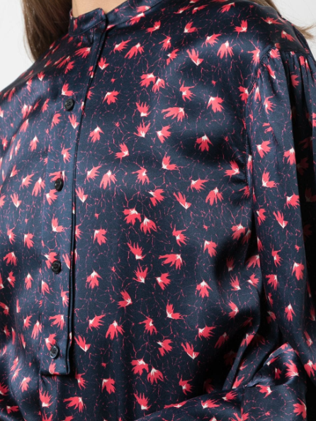 Printed Buttoned Blouse