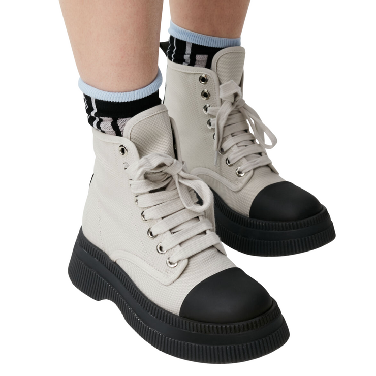 Women's Leather Creeper Buckle Black Block Heel Pointy Toe Side Zip Ankle  Boots