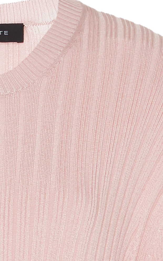 Shiny Viscose Ribbed Tee